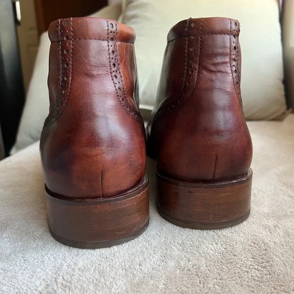 Cole Haan Liam Men 16 Brown Leather Wingtip Ankle Chukka Boot C11053 Boho